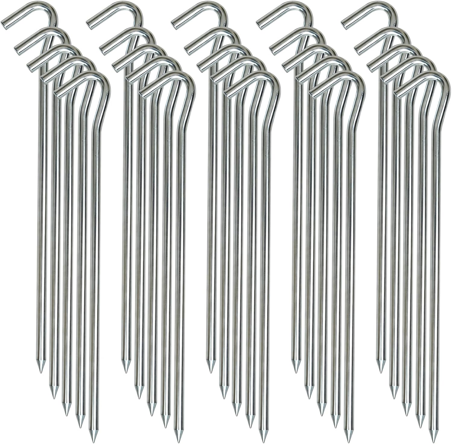 ESTACAS DE METAL PARA TIENDA DE CAMPAÑA 9 PULGADAS 25 PIEZAS OK5STAR - 1