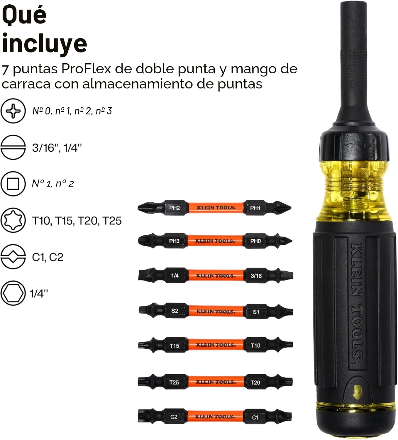 DESTORNILLADOR RATCHETING MULTI-BIT KLEIN TOOLS 32315HD 15 EN 1 - 2