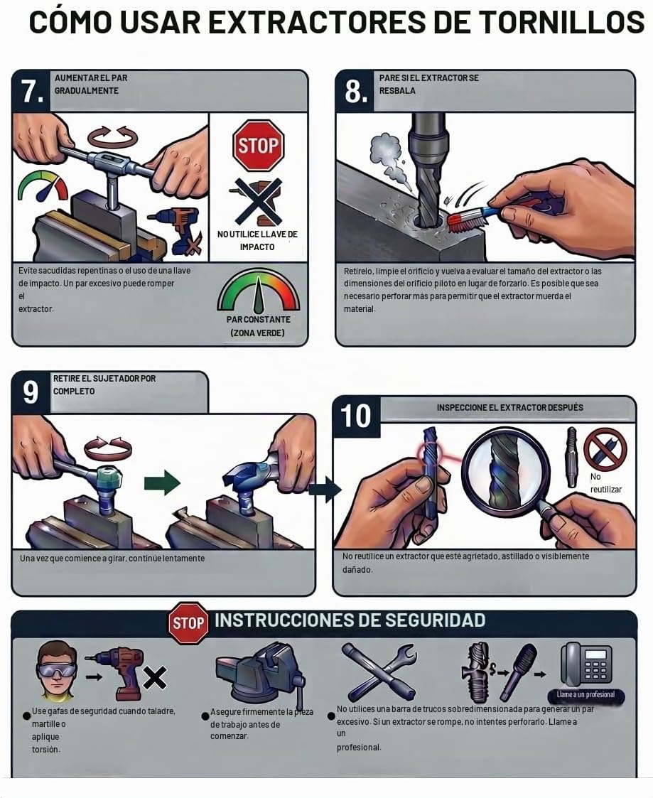 JUEGO EXTRACTOR DE TORNILLOS MAYHEW PRO 37331 4 PIEZAS - 5