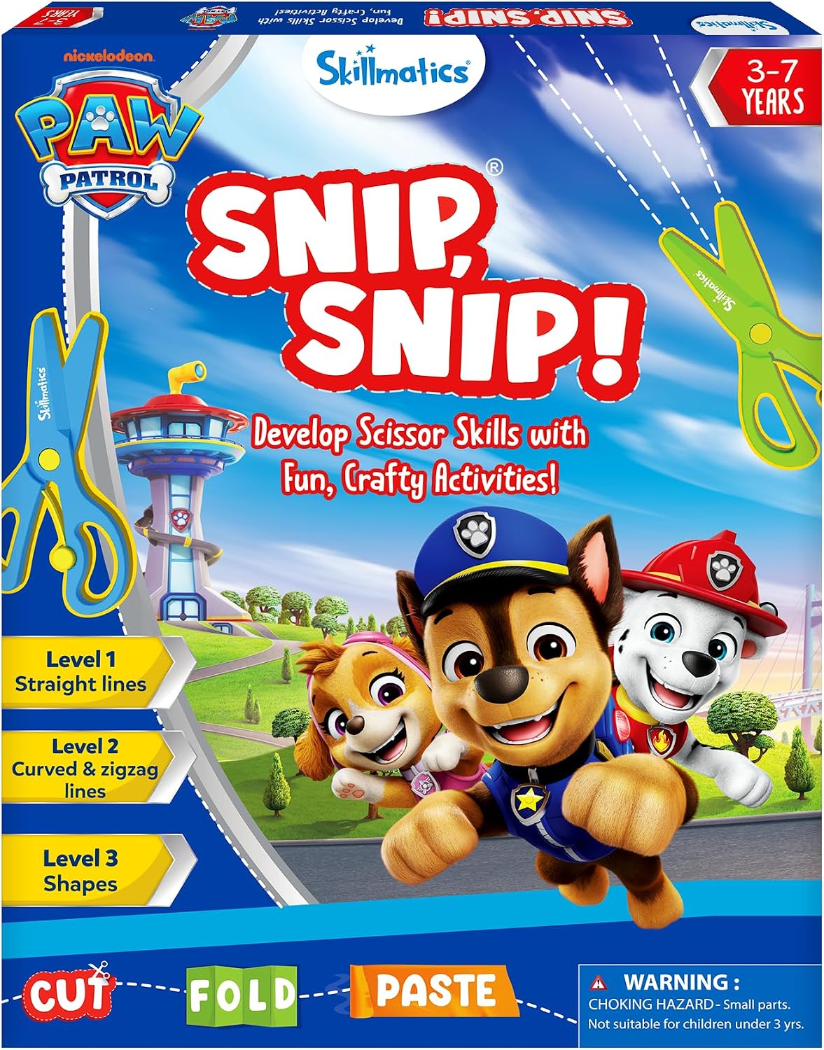KIT DE MANUALIDADES SKILLMATICS SNIP SNIP PAW PATROL CON TIJERAS Y ACTIVIDADES DE CORTE - 1
