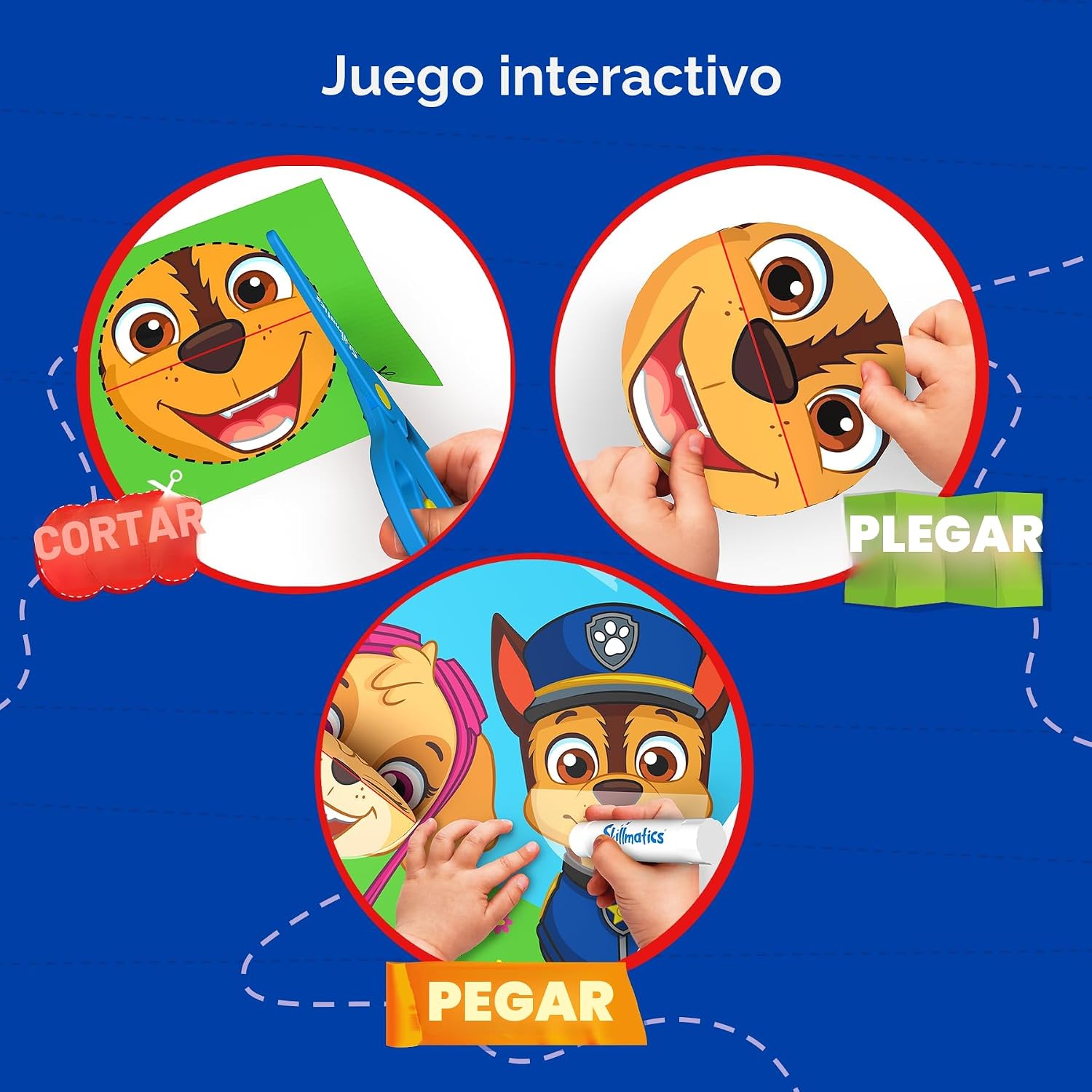 KIT DE MANUALIDADES SKILLMATICS SNIP SNIP PAW PATROL CON TIJERAS Y ACTIVIDADES DE CORTE - 5