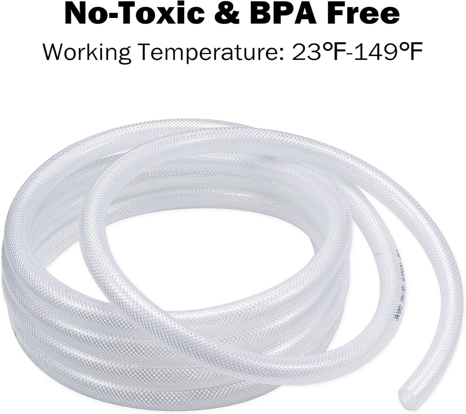 TUBO PVC REFORZADO DAVCO 5/16' ID X 50 PIES TRANSPARENTE CON ABRAZADERA - 4