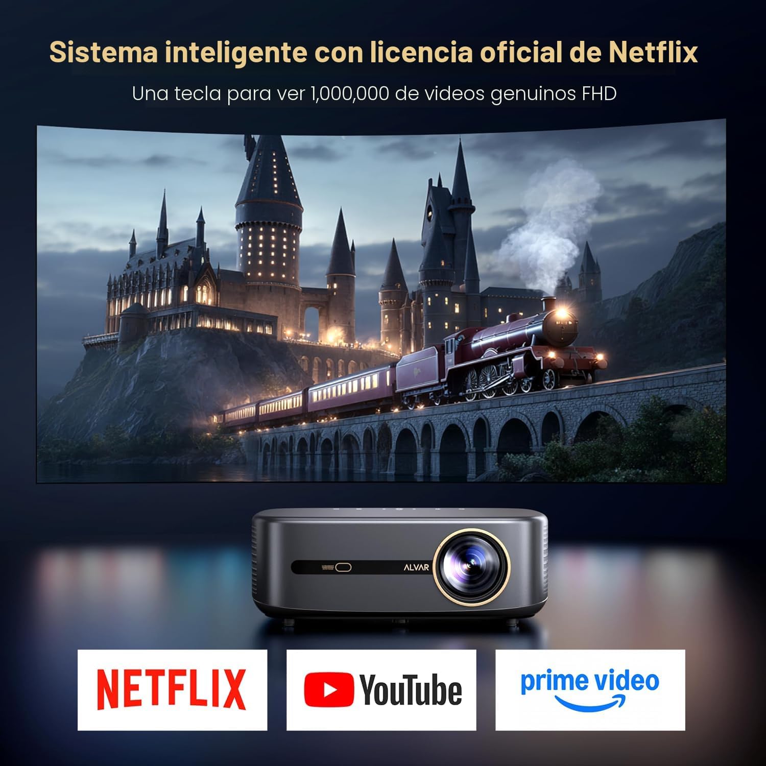 PROYECTOR ALVAR 4K CON WIFI Y BLUETOOTH 2500 ANSI - 4
