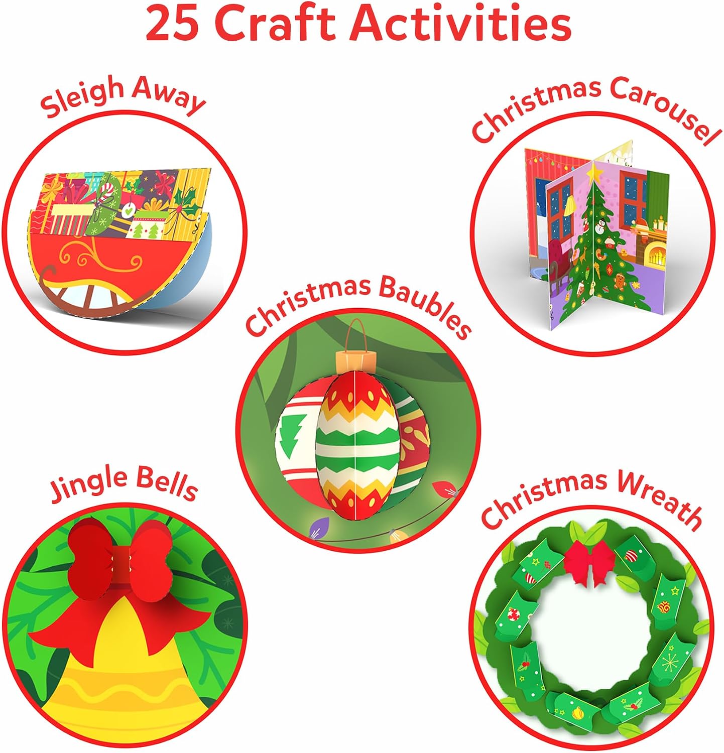 KIT DE ARTE SKILLMATICS SNIP SNIP CHRISTMAS PARA NIÑOS CON TIJERAS DE SEGURIDAD - 5