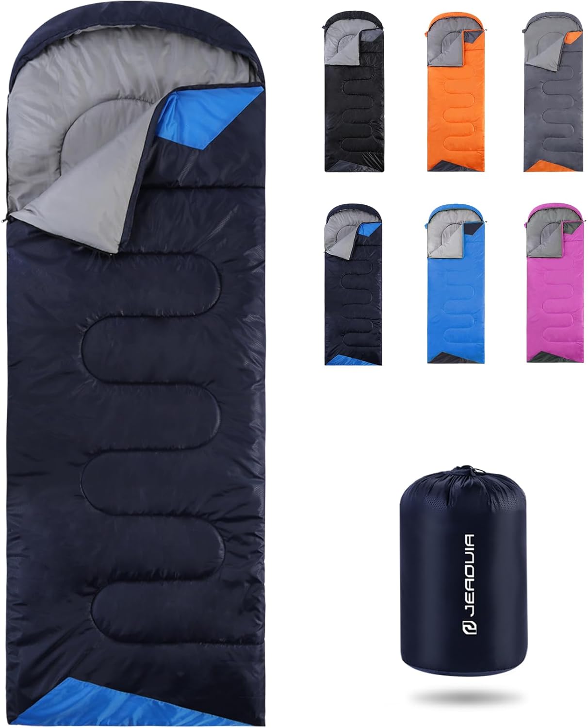 SACO DE DORMIR JEAOUIA PARA ADULTOS LIGERO IMPERMEABLE 220X80CM - 1