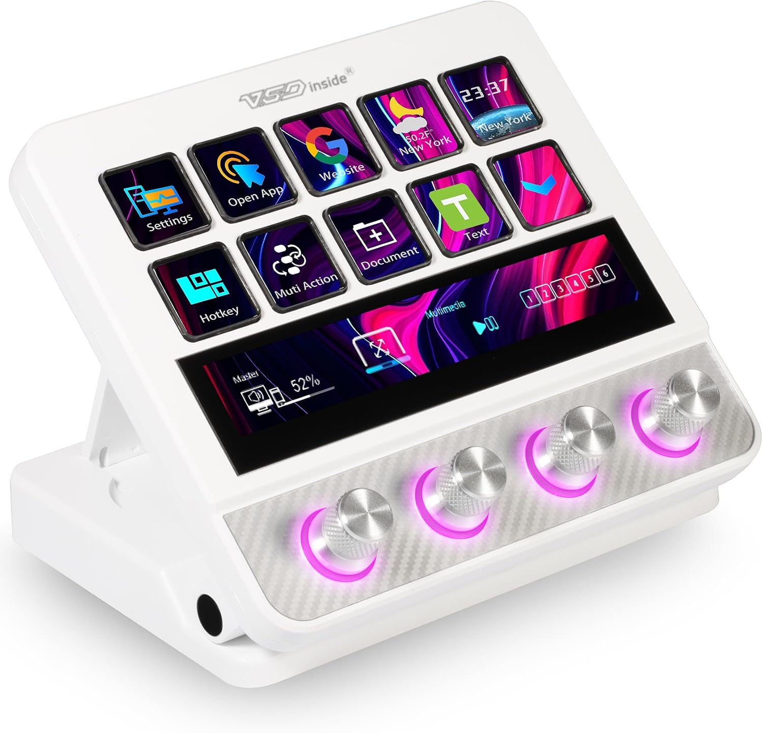 CONTROLADOR DE STREAMING VSD N4 PRO CON 10 TECLAS LCD, 4 PERILLAS RGB Y BARRA TÁCTIL - 1