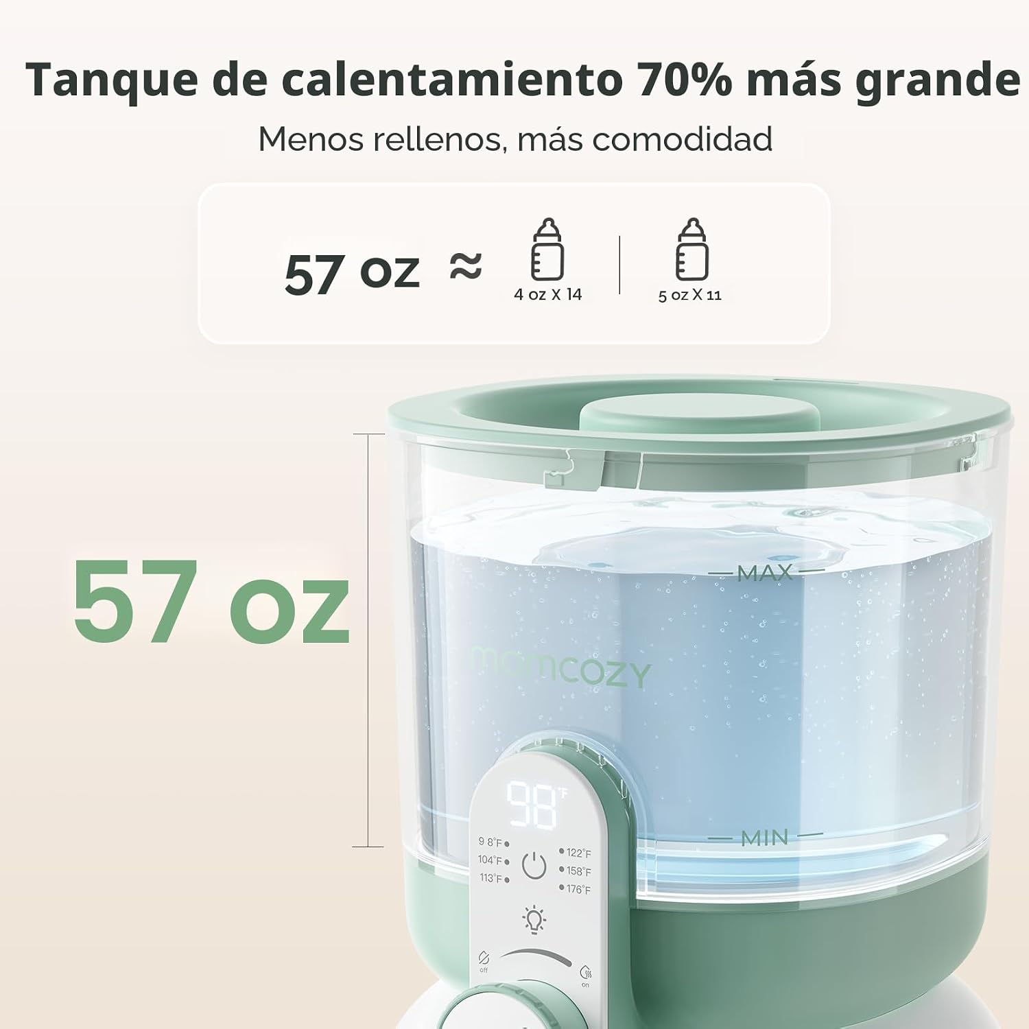 DISPENSADOR DE AGUA CALIENTE MOMCOZY PARA FÓRMULA INFANTIL 1.7 LITROS - 3