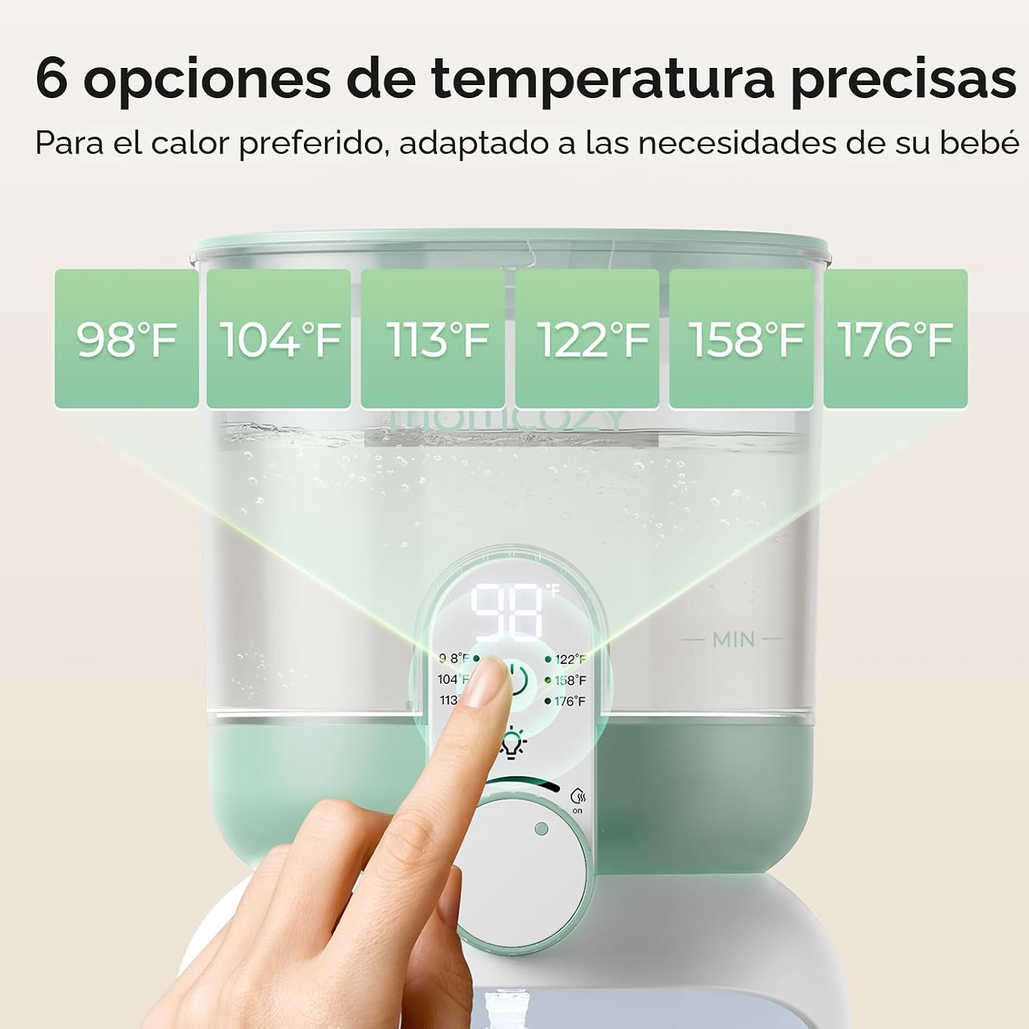 DISPENSADOR DE AGUA CALIENTE MOMCOZY PARA FÓRMULA INFANTIL 1.7 LITROS - 5