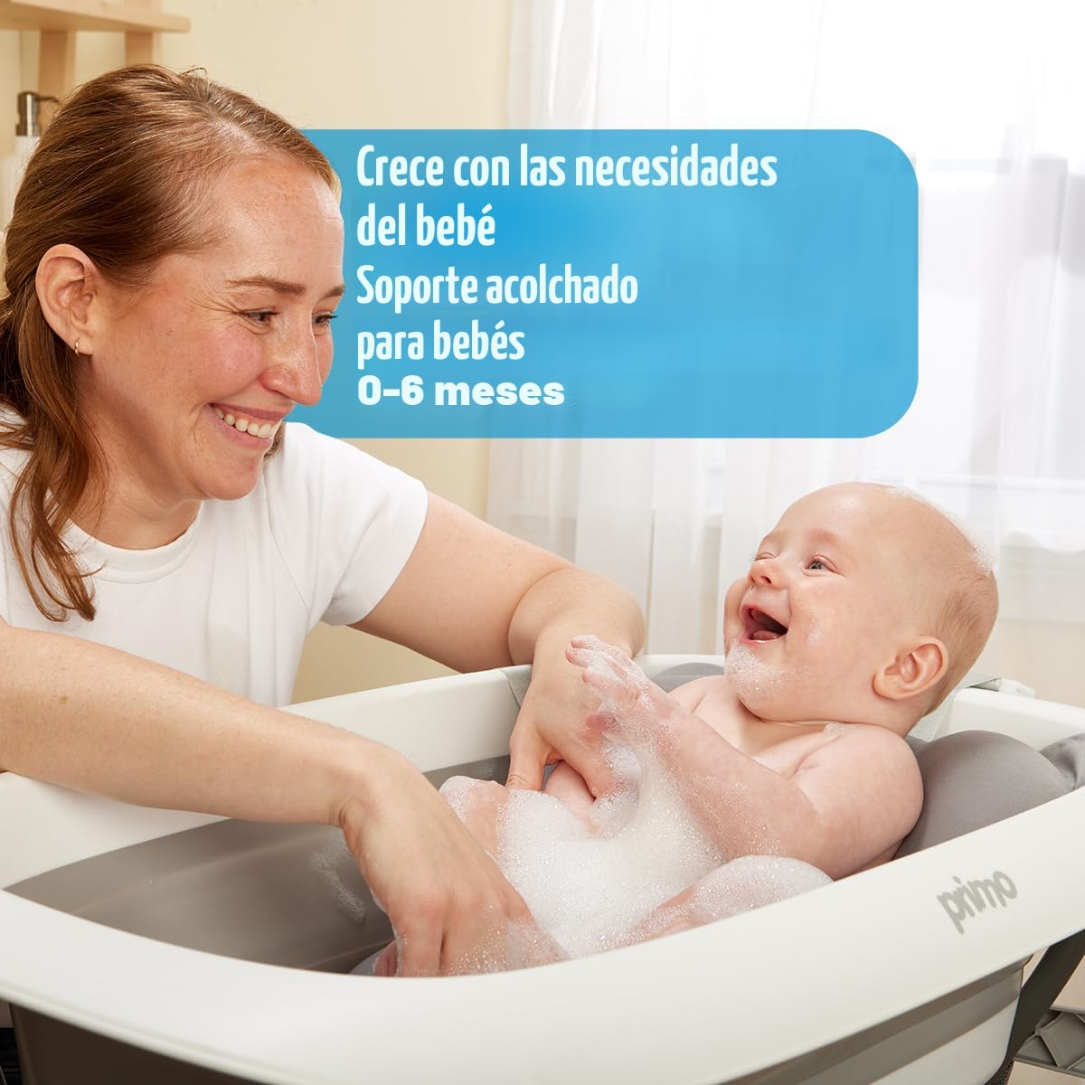 ADAPTADOR DE BAÑO PRIMO SQUISHSPLASH PLEGABLE CON SOPORTE ERGONÓMICO PARA RECIÉN NACIDOS Y NIÑOS PEQUEÑOS - 3