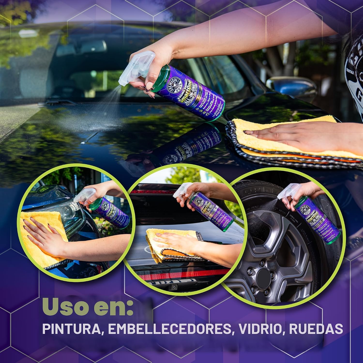 KIT DE LIMPIEZA CHEMICAL GUYS RAGING RHINO EXTERIOR E INTERIOR 5 PIEZAS - 5
