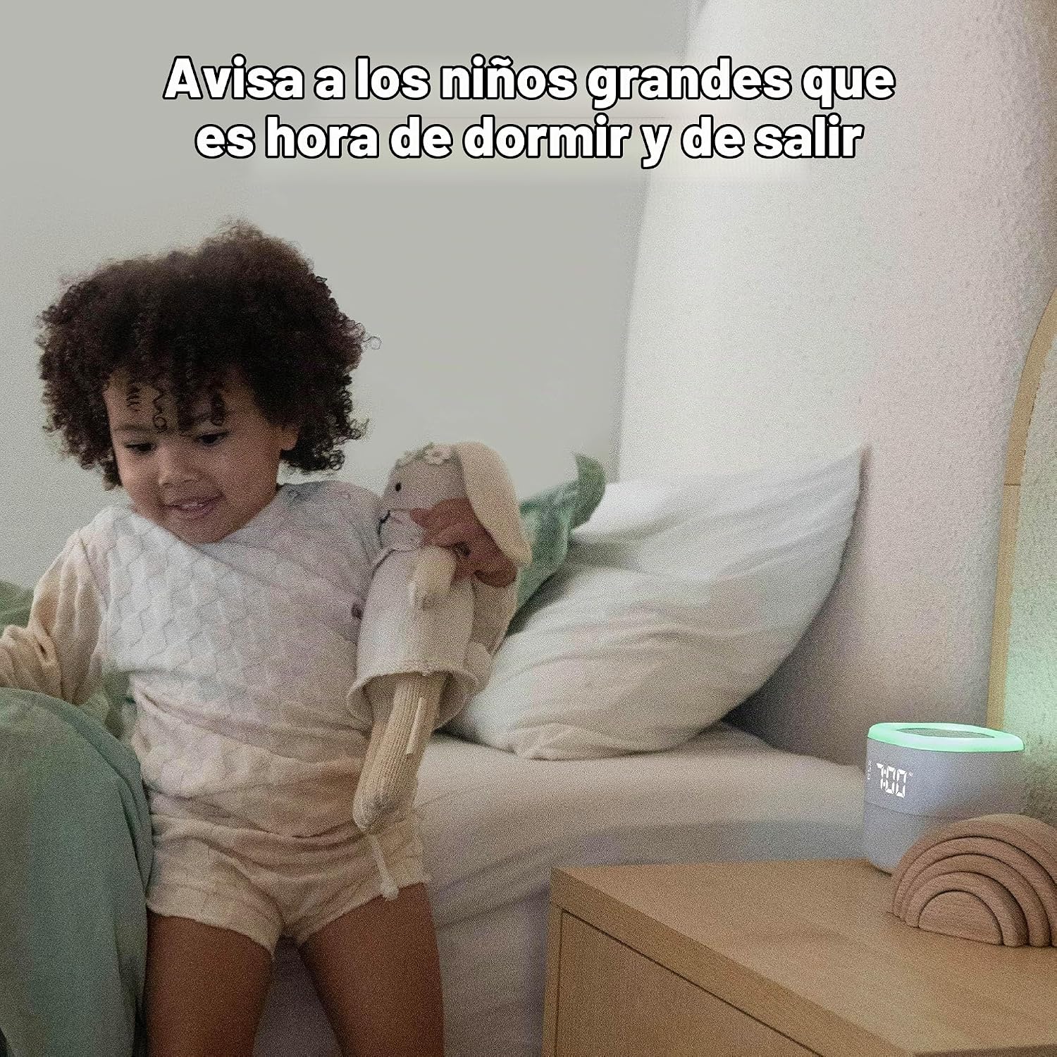 RELOJ DESPERTADOR FRIDA BABY 3 EN 1 CON MÁQUINA DE SONIDOS, LUZ NOCTURNA Y BLUETOOTH - 5