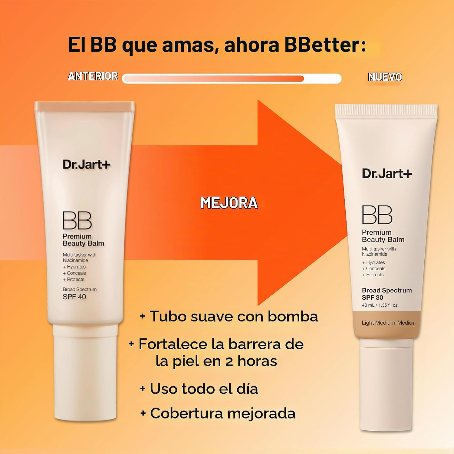 BB CREAM DR.JART+ PREMIUM BEAUTY BALM CON SPF 30 Y NIACINAMIDA - 2