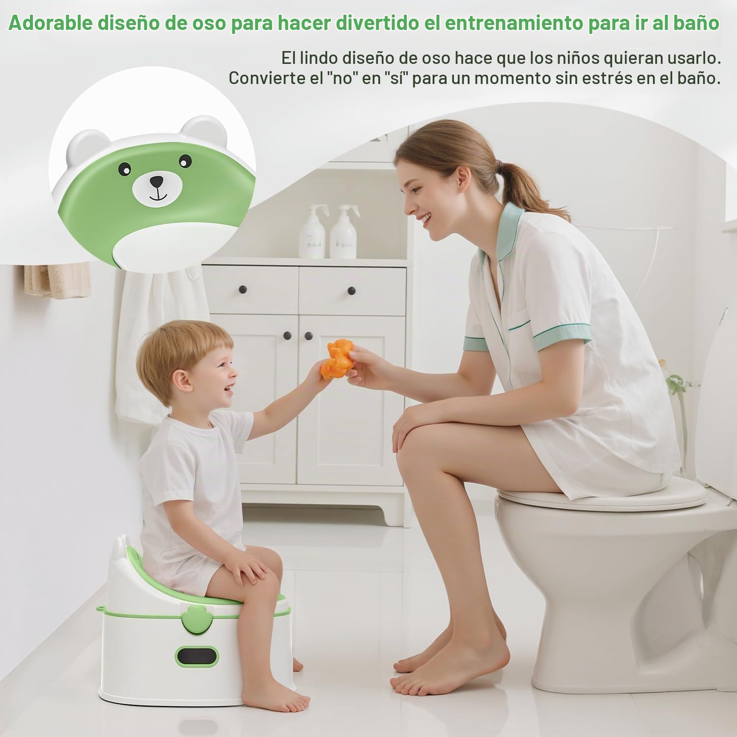 BACINICA PARA ENTRENAMIENTO MOREFEEL 3 EN 1 VERDE - 3