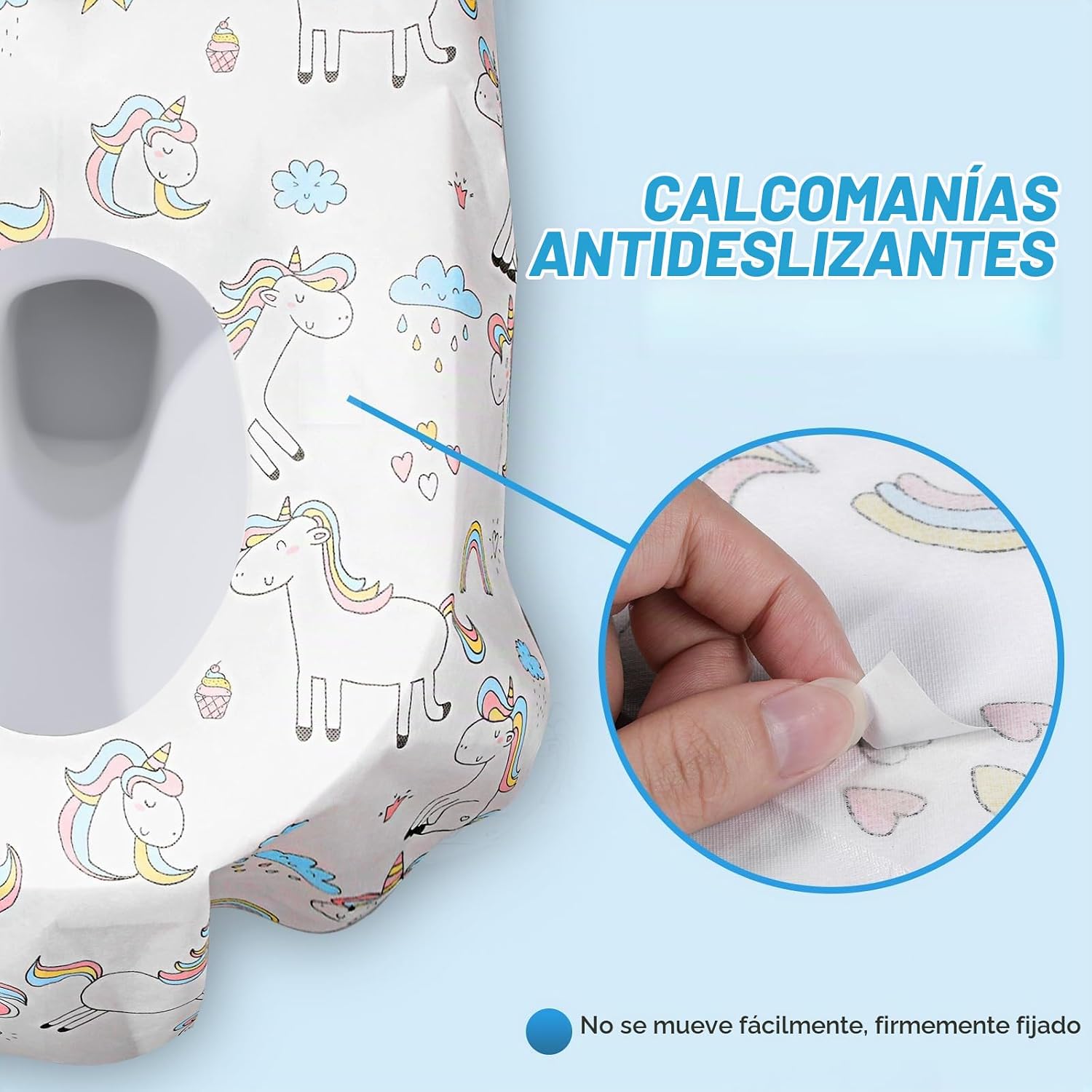 CUBRE INODORO DESECHABLE CRTIIN 100 PIEZAS TAMAÑO EXTRA GRANDE DISEÑO UNICORNIO - 4