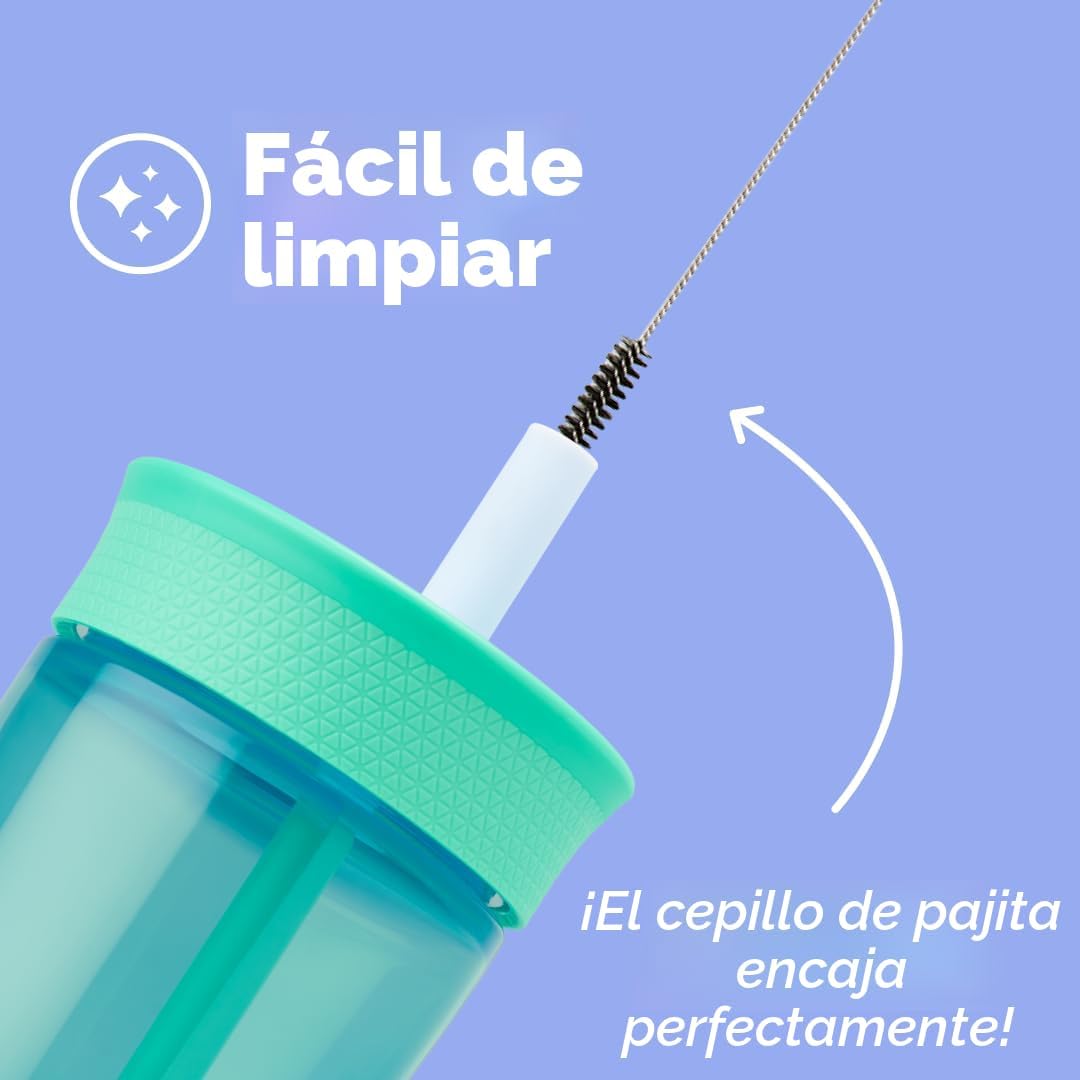 VASO OWALA TUMBLER KIDS PLÁSTICO 15 OZ AZUL - 4
