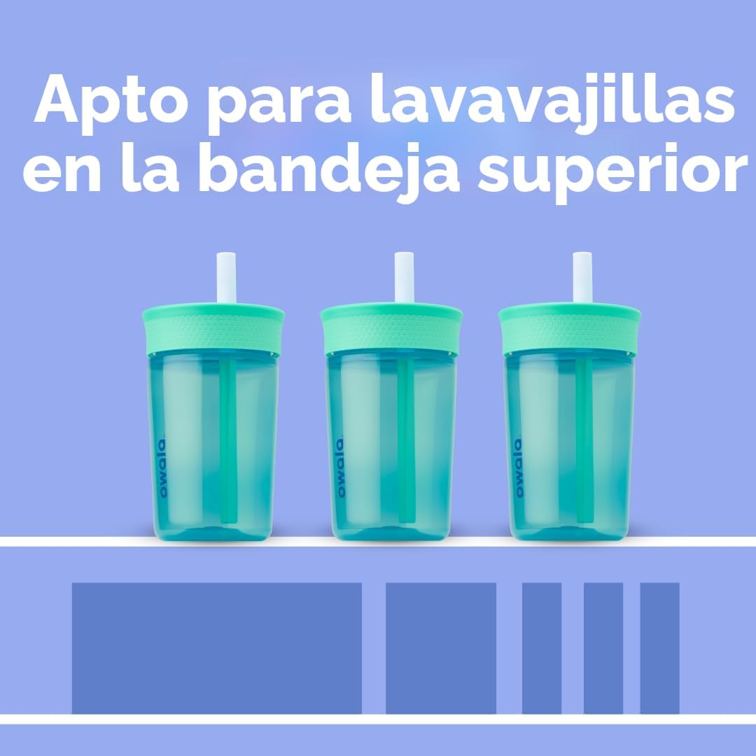 VASO OWALA TUMBLER KIDS PLÁSTICO 15 OZ AZUL - 5