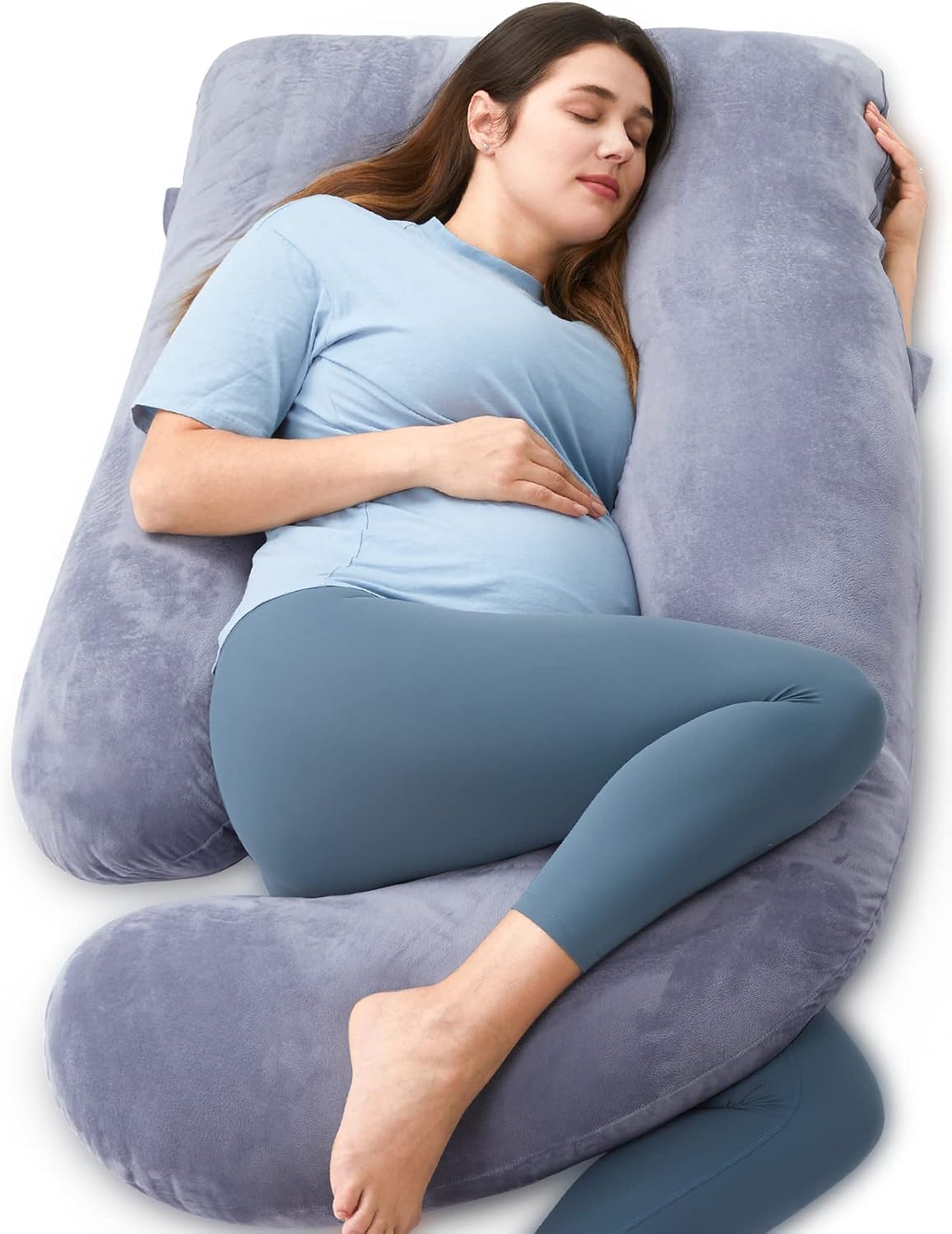 COJÍN PARA EMBARAZADAS MOMCOZY FORMA U CUERPO COMPLETO - 1
