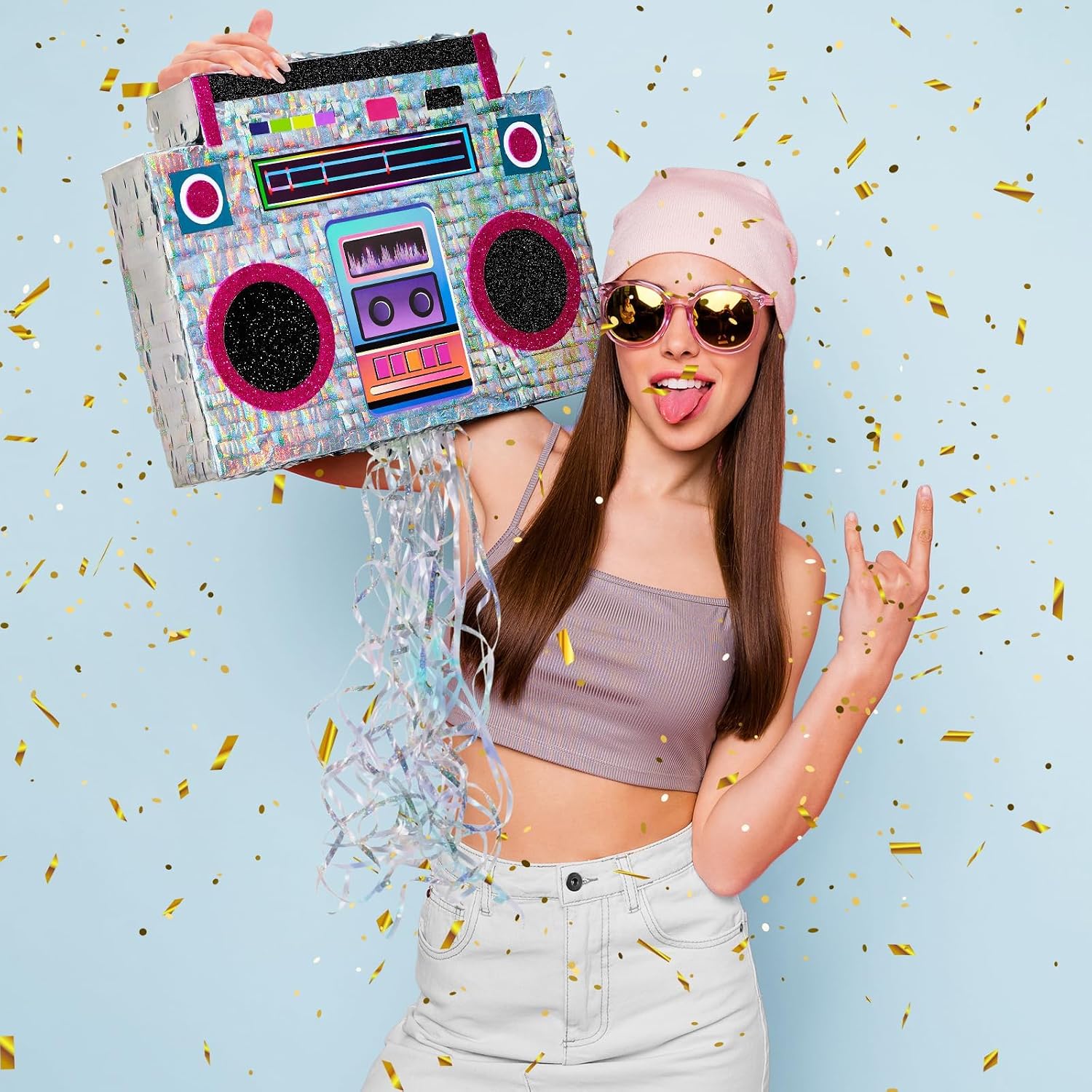 PIÑATA REPRODUCTOR DE MÚSICA WERNNSAI TEMA RETRO 80S Y 90S - 2