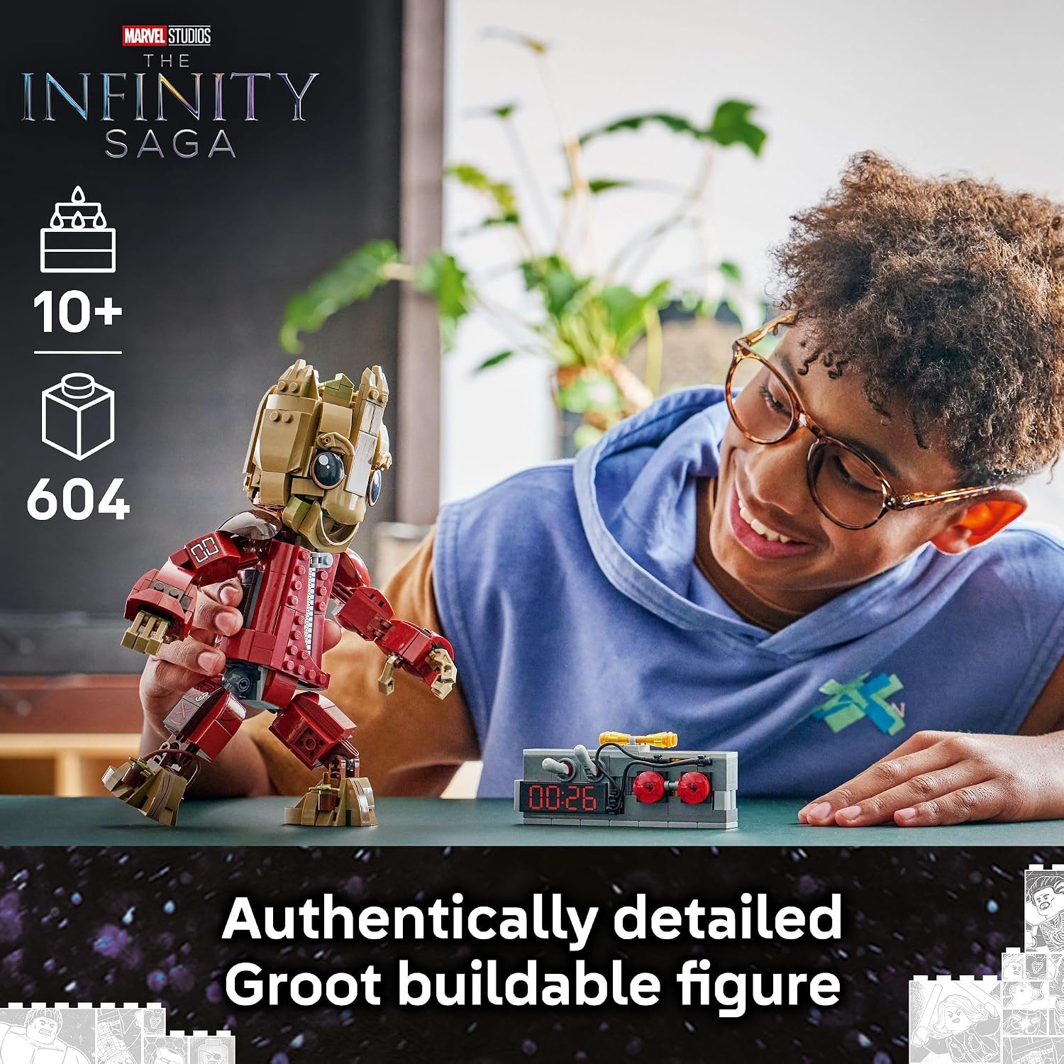 SET DE CONSTRUCCIÓN LEGO MARVEL GROOT CON TRAJE RAVAGER 76341 - 2