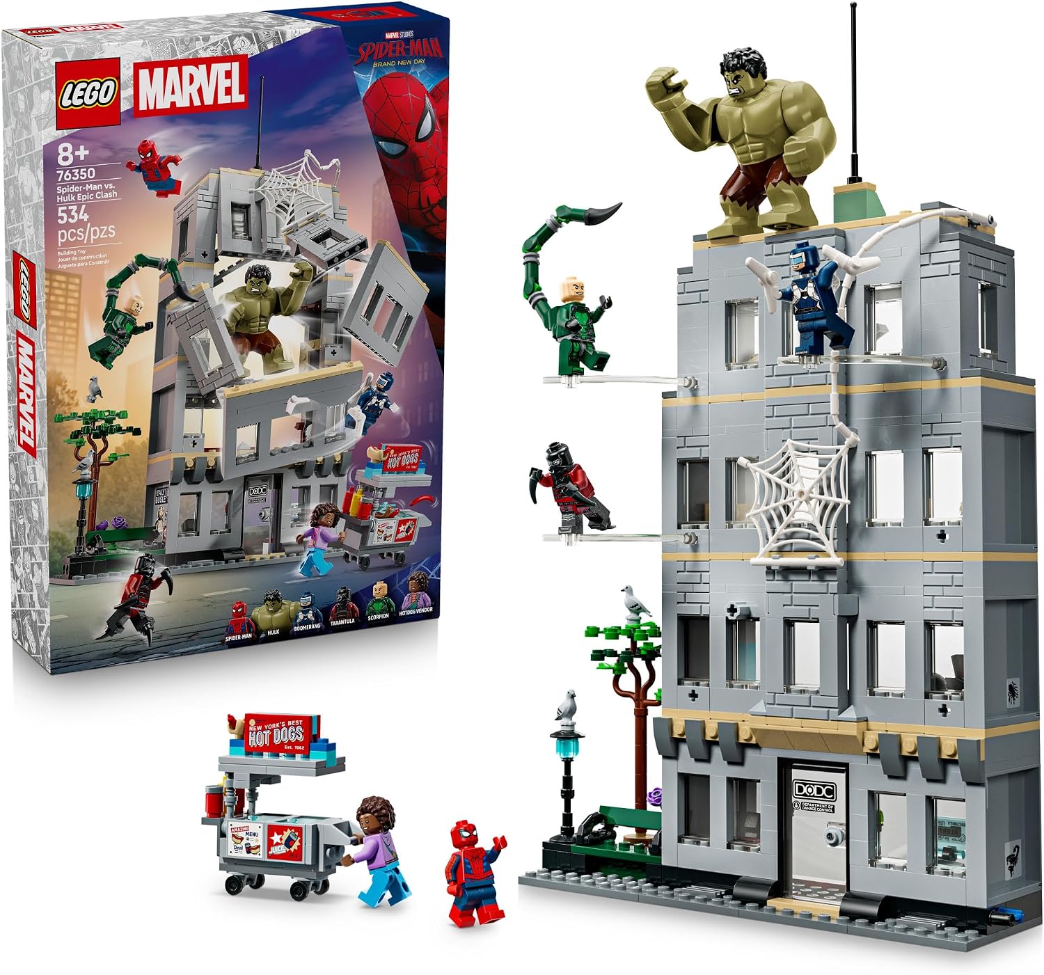 SET DE CONSTRUCCIÓN LEGO MARVEL SPIDER-MAN VS. HULK EPIC CLASH 76350 - 1