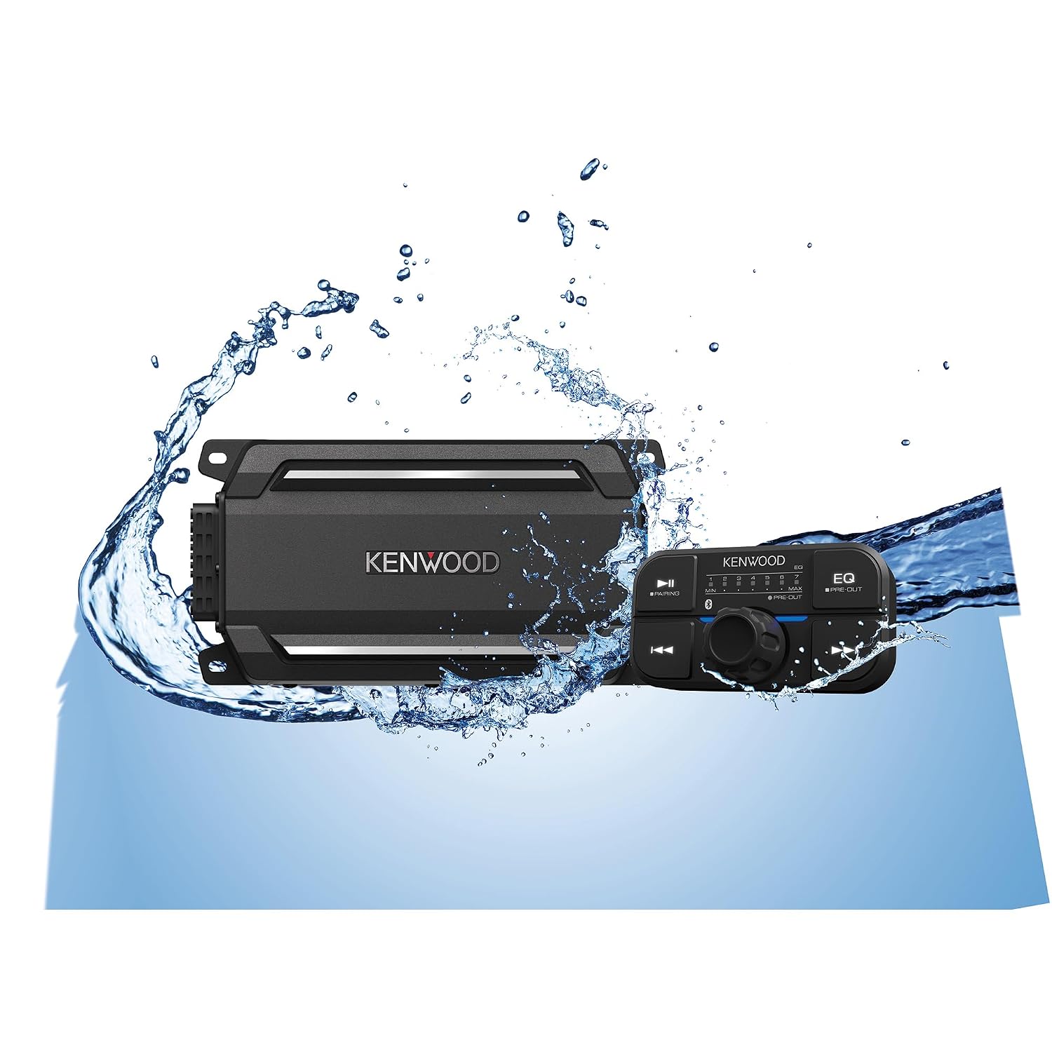 AMPLIFICADOR KENWOOD KAC-M5024BT 4 CANALES 600W BLUETOOTH WATERPROOF - 1