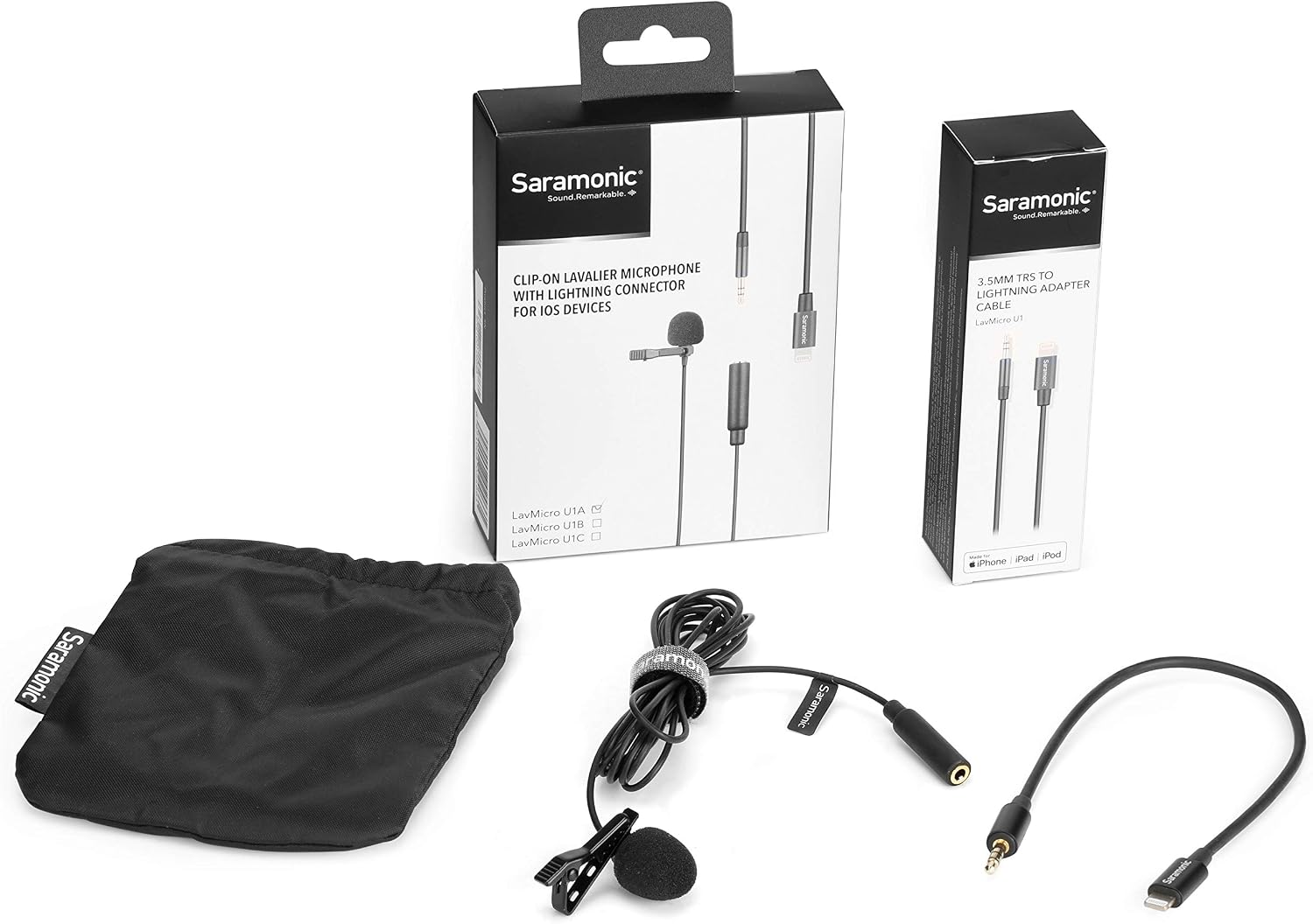 MICRÓFONO LAVALIER SARAMONIC LAVMICRO U1A CON CONECTOR LIGHTNING PARA IPHONE E IPAD - 2