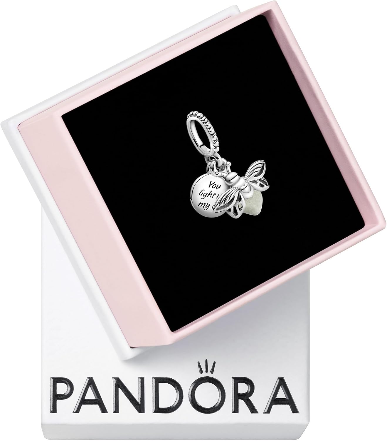 CHARM PANDORA GLOW-IN-THE-DARK FIREFLY EN PLATA ESTERLINA - 1