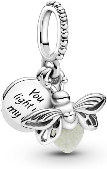 CHARM PANDORA GLOW-IN-THE-DARK FIREFLY EN PLATA ESTERLINA - 2