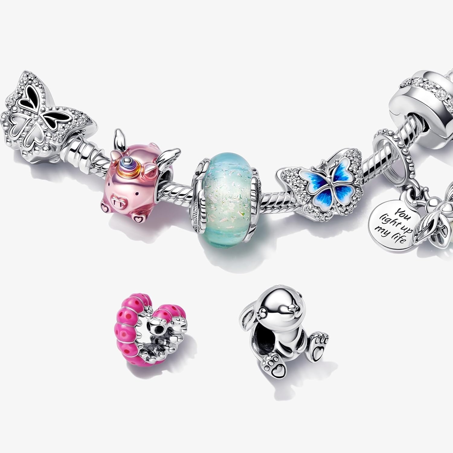 CHARM PANDORA GLOW-IN-THE-DARK FIREFLY EN PLATA ESTERLINA - 4