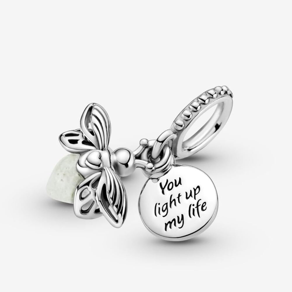 CHARM PANDORA GLOW-IN-THE-DARK FIREFLY EN PLATA ESTERLINA - 5