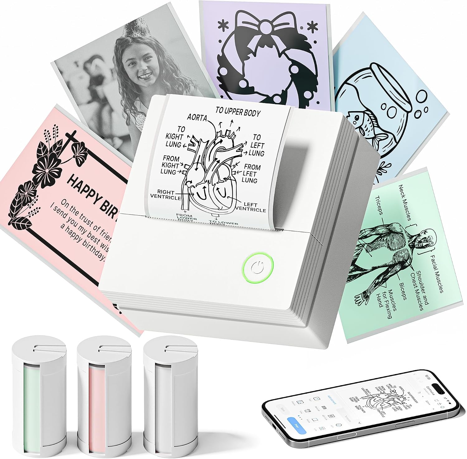 IMPRESORA DE ETIQUETAS TYPONOS PM290 CON 3 ROLLOS DE PAPEL TÉRMICO - 1