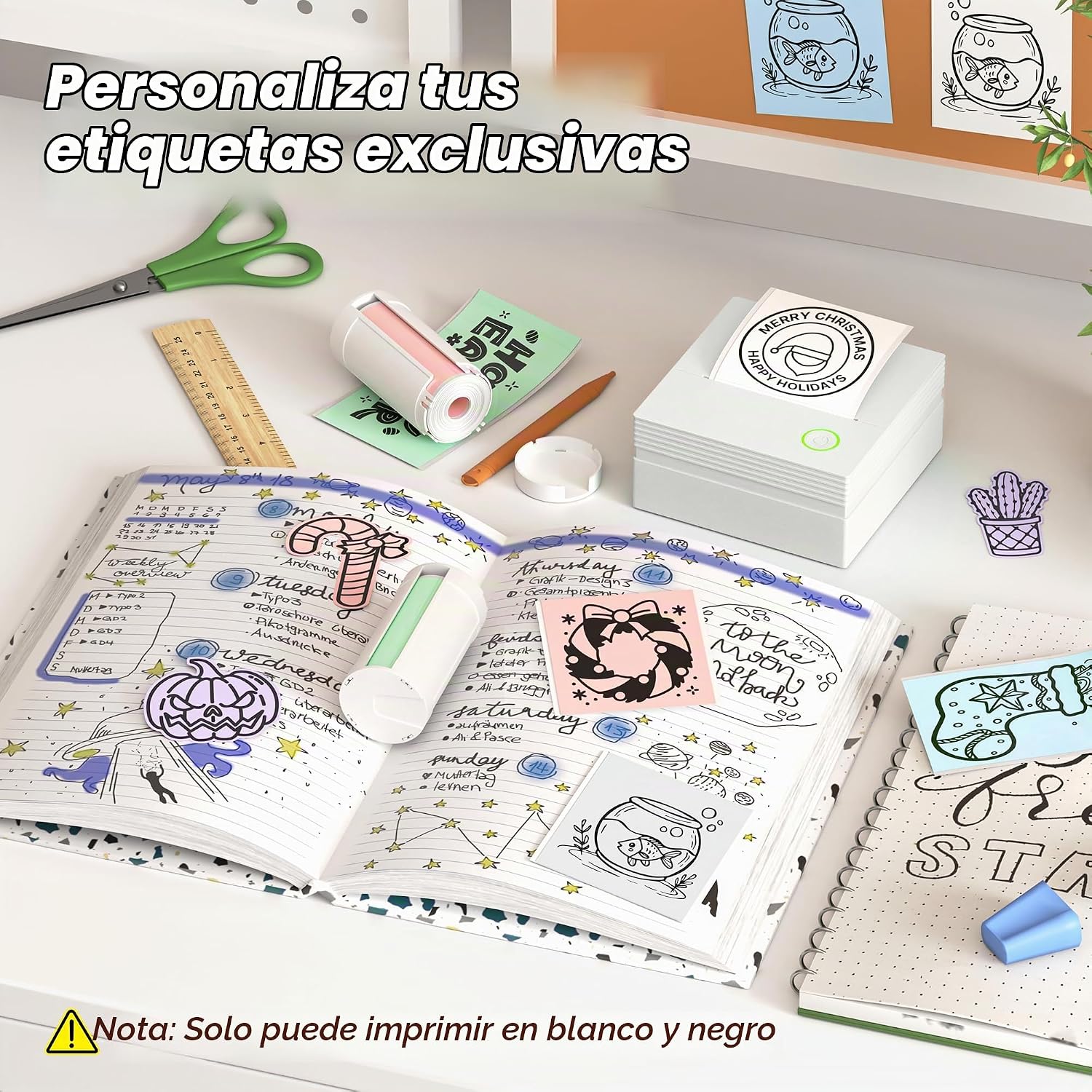 IMPRESORA DE ETIQUETAS TYPONOS PM290 CON 3 ROLLOS DE PAPEL TÉRMICO - 4