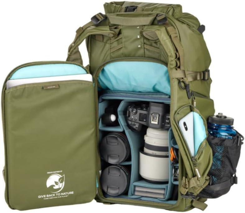 MOCHILA SHIMODA ACTION X40 V2 STARTER KIT PARA CÁMARAS DSLR Y MIRRORLESS, VERDE MILITAR - 5