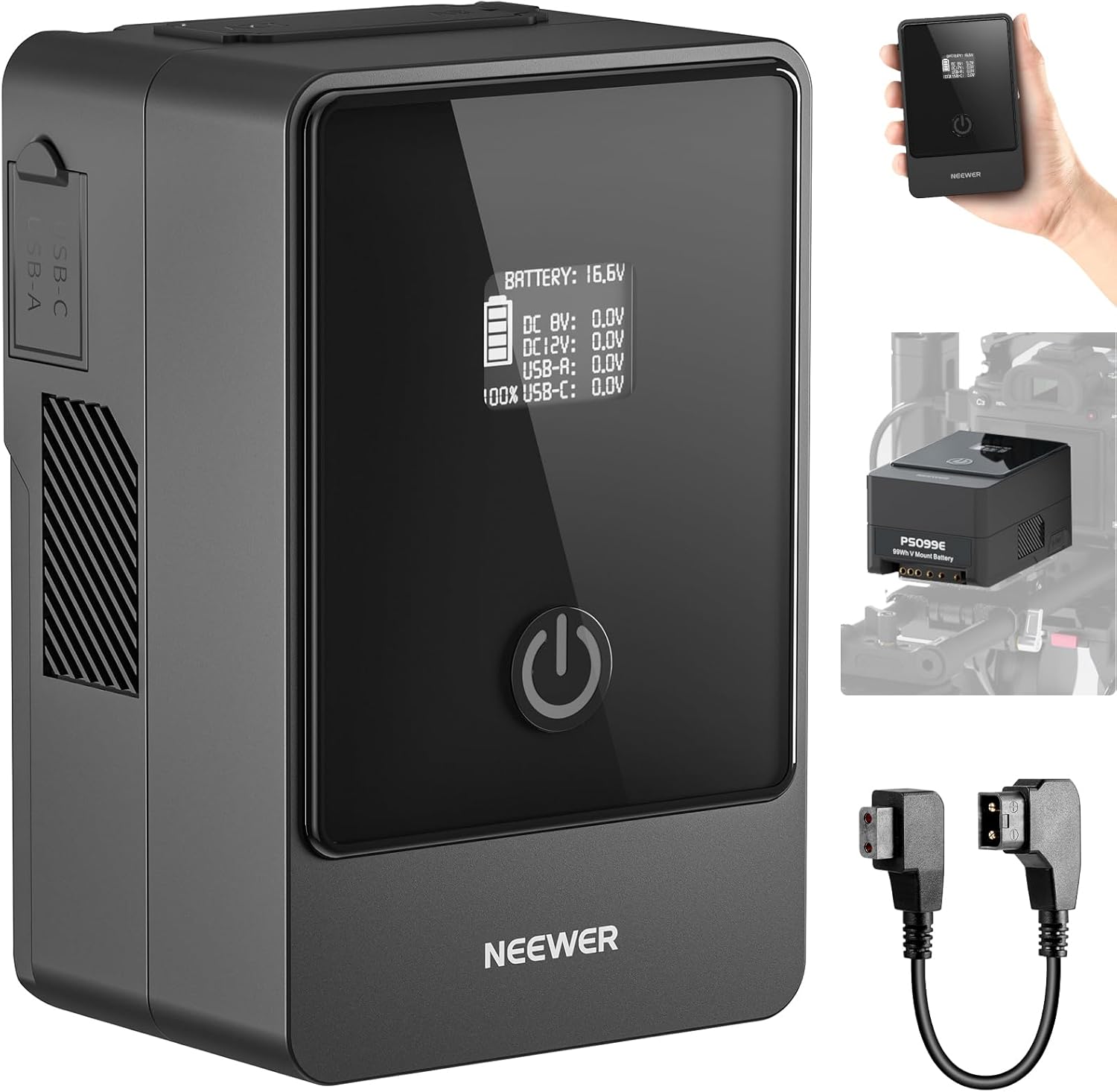 BATERÍA V MOUNT NEEWER MINI 6800MAH 99WH CON CARGA PD 65W - 1