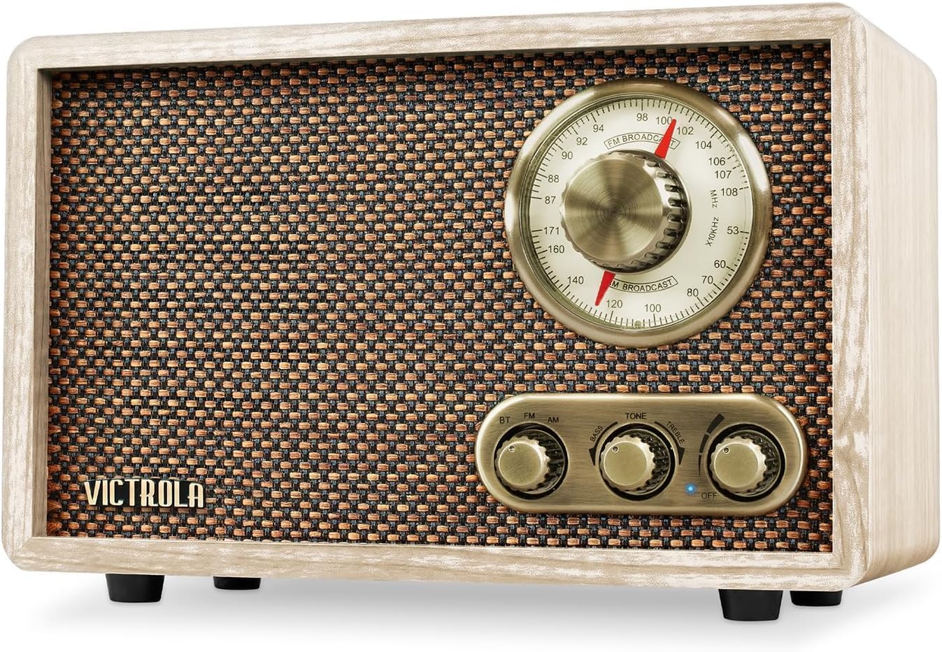 RADIO VICTROLA WILLOW RETRO BLUETOOTH AM/FM MADERA NATURAL - 1