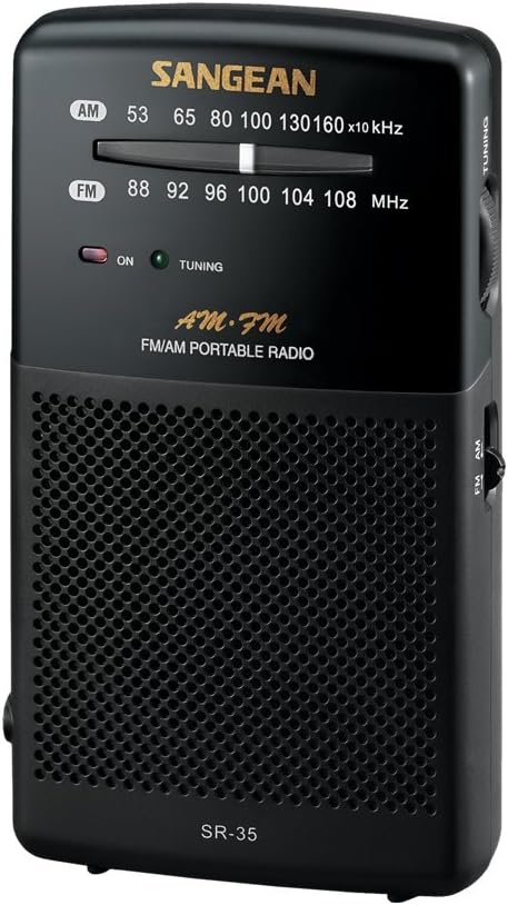 RADIO SANGEAN SR-35 AM/FM ANALÓGICA DE BOLSILLO NEGRO - 1