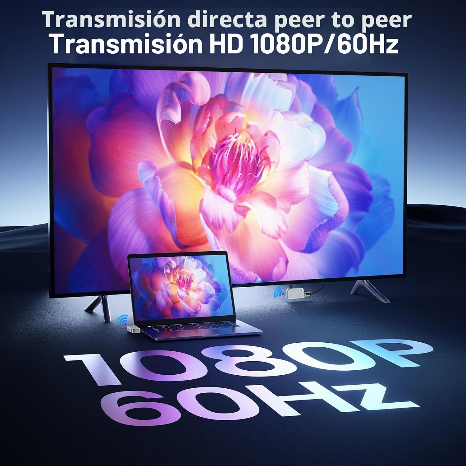 TRANSMISOR Y RECEPTOR INALÁMBRICO TYPE-C 1080P@60HZ 50 METROS - 2