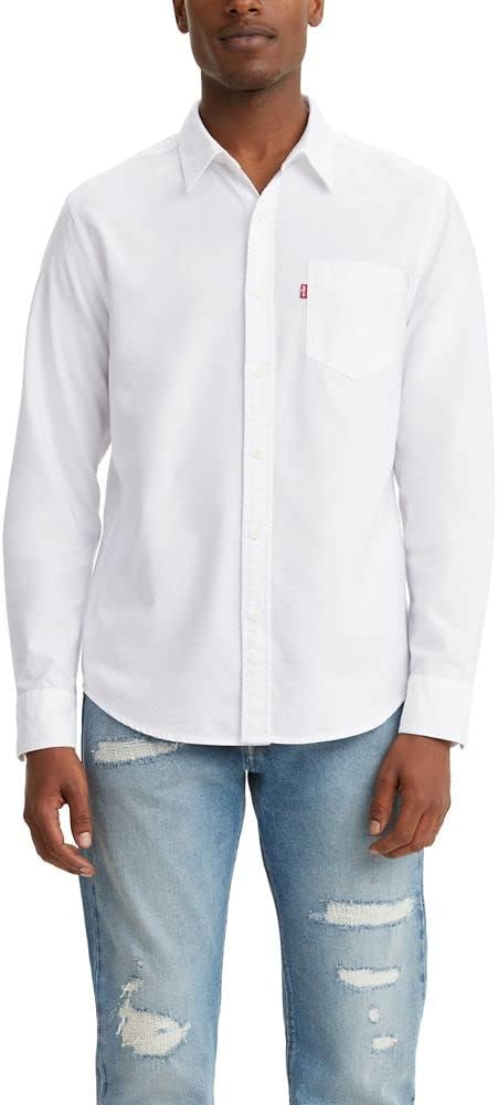 CAMISA LEVI'S CLÁSICA PARA HOMBRE MANGA LARGA CON 1 BOLSILLO BLANCA - 1