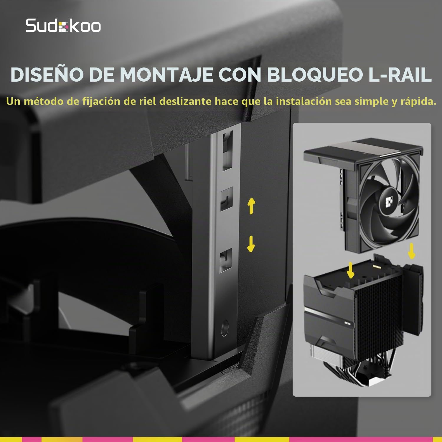 ENFRIADOR DE CPU SUDOKOO SK700 AM5 DE TORRE ÚNICA CON 7 HEATPIPES Y VENTILADOR PWM DE 120MM - 5