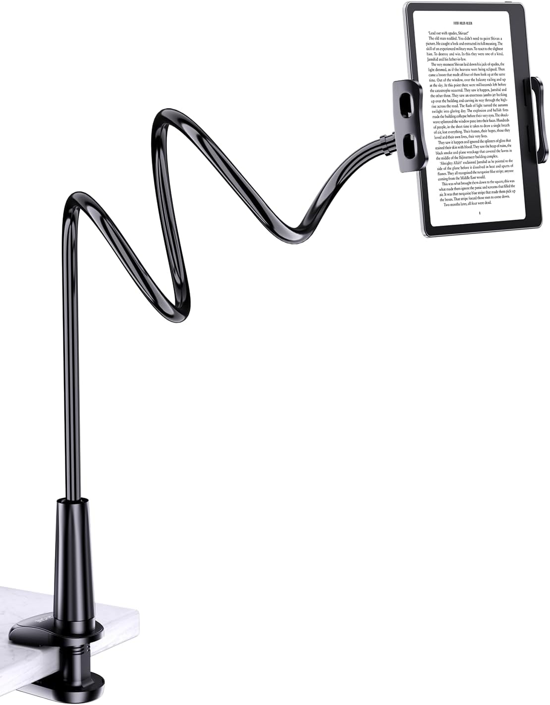 SOPORTE TRYONE GOOSENECK PARA TABLET Y KINDLE DE 30 PULGADAS NEGRO - 1