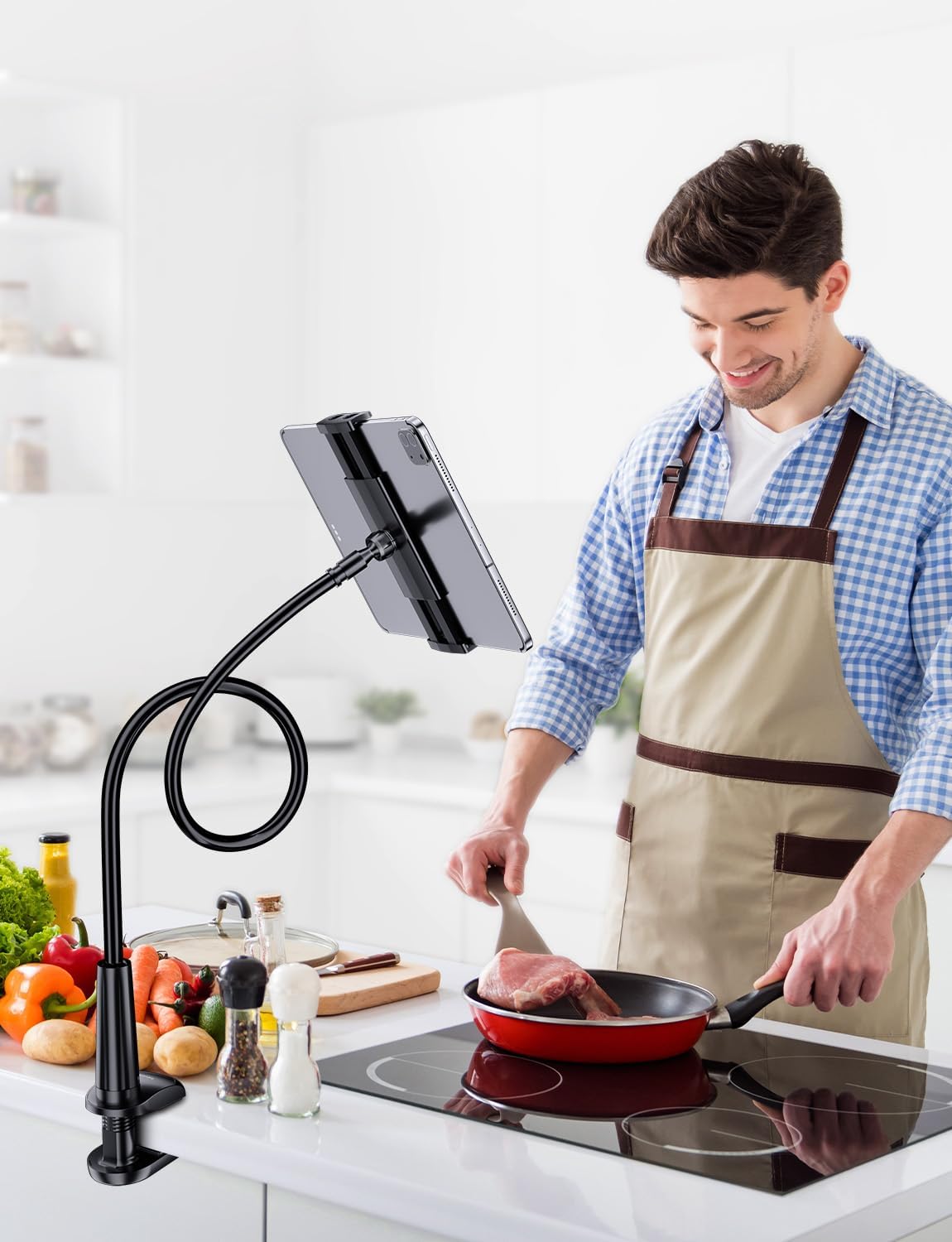 SOPORTE TRYONE GOOSENECK PARA TABLET Y KINDLE DE 30 PULGADAS NEGRO - 4