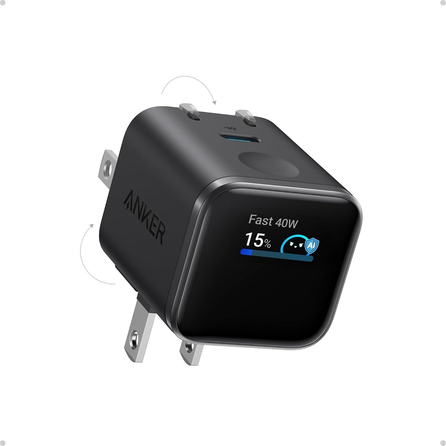 CARGADOR ANKER NANO SMART DISPLAY 45W USB-C PARA IPHONE 17 - 1
