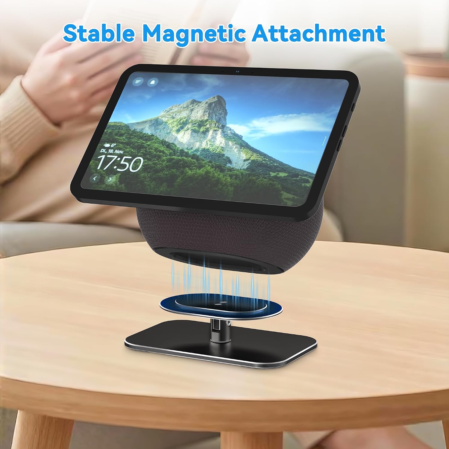 SOPORTE AJUSTABLE ALMOZ PARA ECHO SHOW 8/11 2025 CON INCLINACIÓN Y GIRO - 3