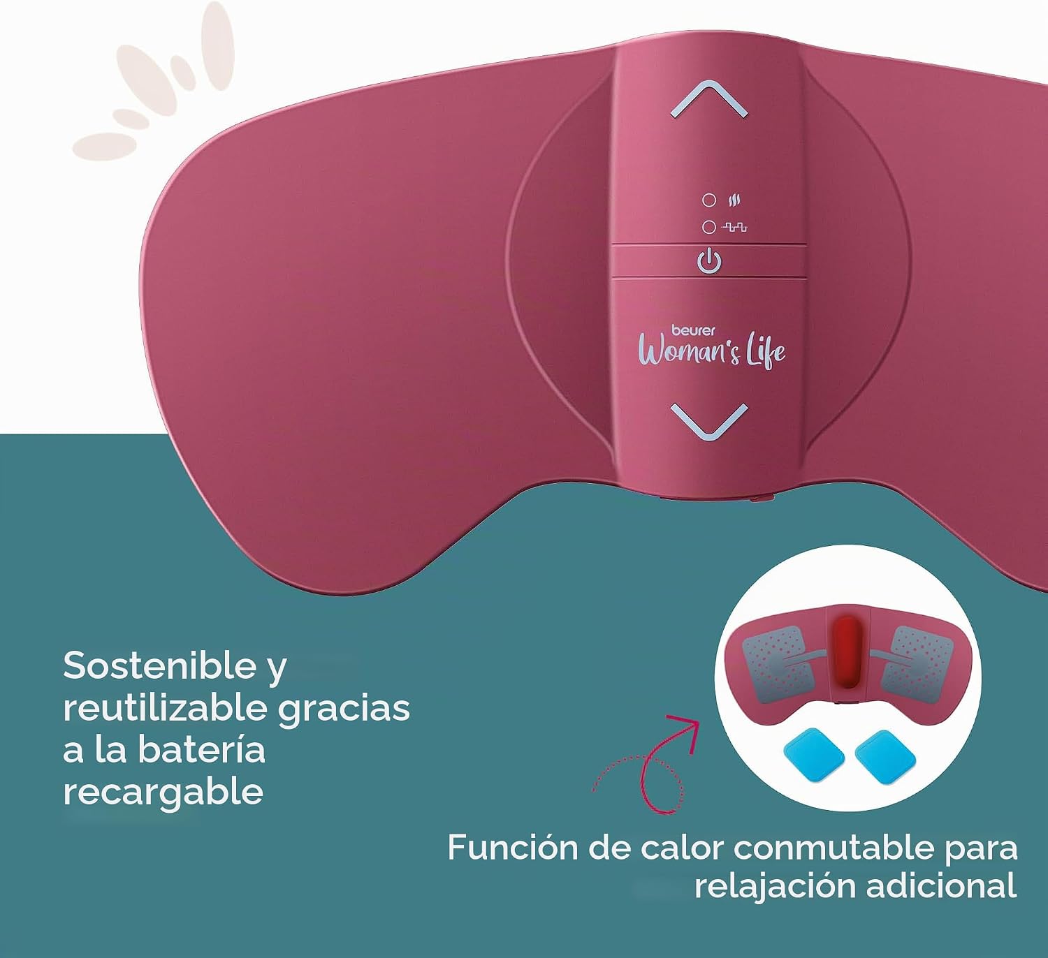 MASAJEADOR BEURER EM 50 MENSTRUAL RELAX CON CALOR Y TENS - 3