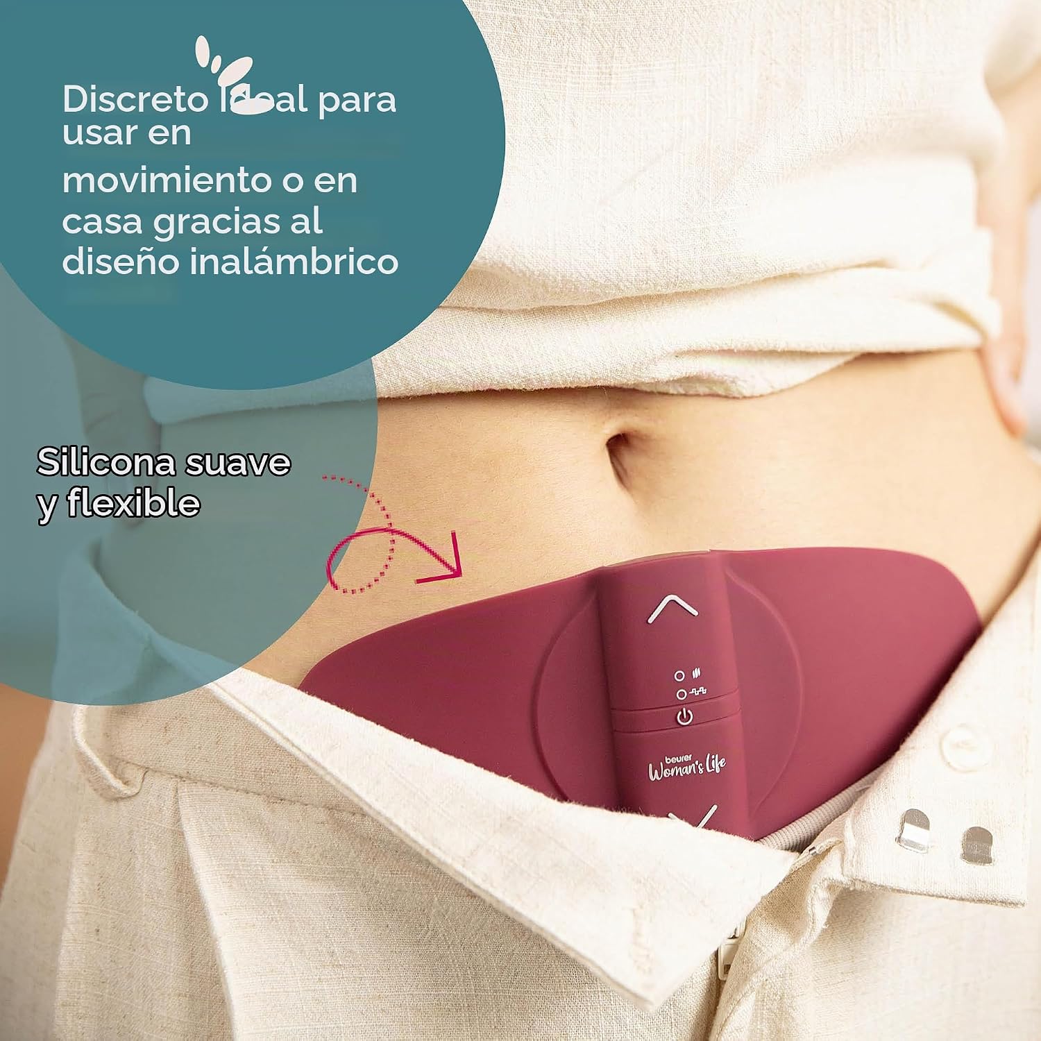 MASAJEADOR BEURER EM 50 MENSTRUAL RELAX CON CALOR Y TENS - 5