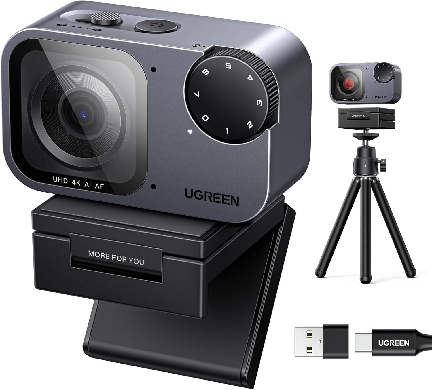 WEBCAM UGREEN FINECAM PRO 4K CON SENSOR 1/2' PARA PC/MAC - 1