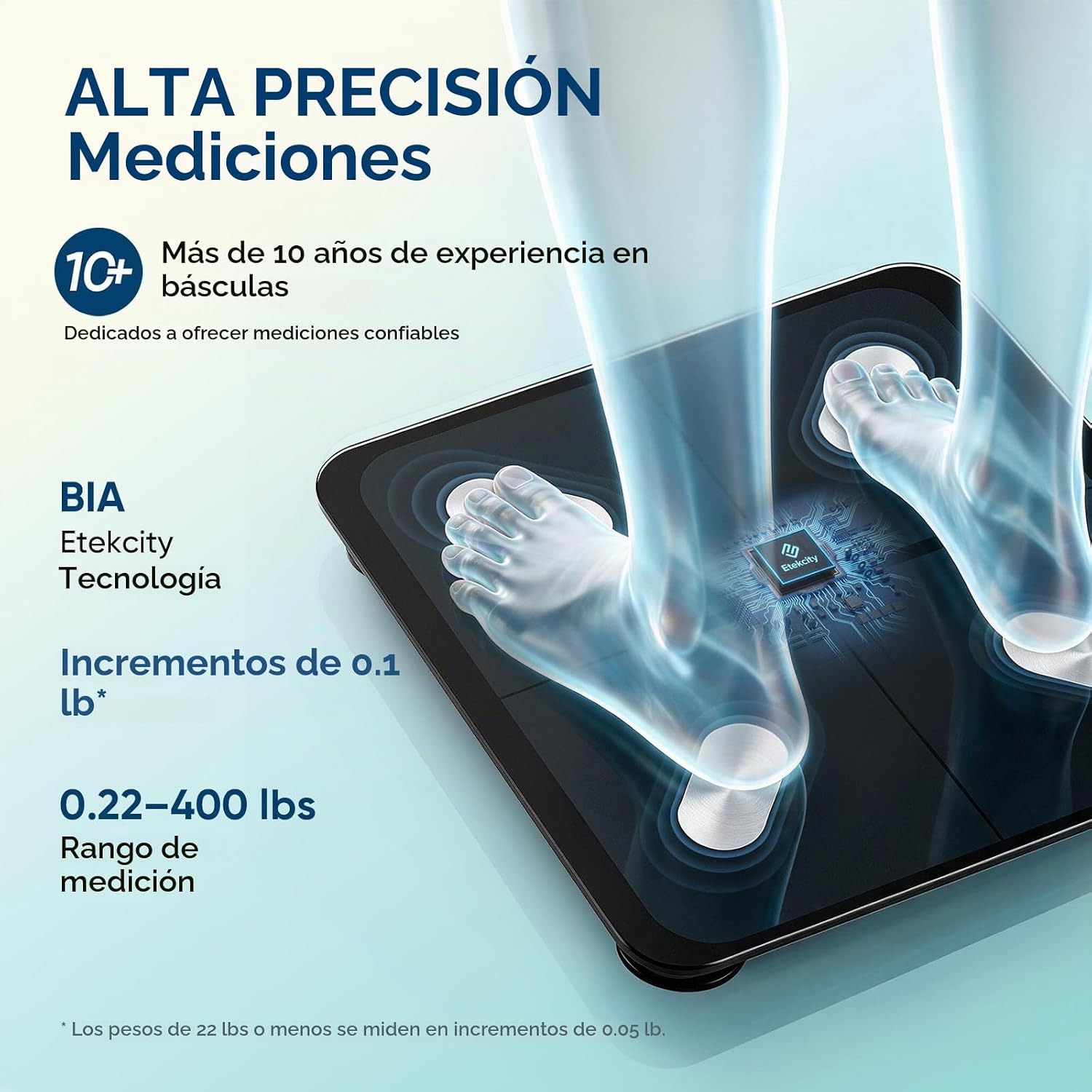 BÁSCULA INTELIGENTE ETEKCITY SMART SCALE PARA PESO CORPORAL, GRASA Y BMI - 2