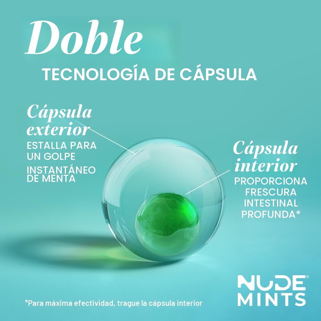 ENJUAGUE BUCAL NUDE MINTS DUAL ACTION LIQUID CAPSULES SPEARMINT 150 CÁPSULAS - 5
