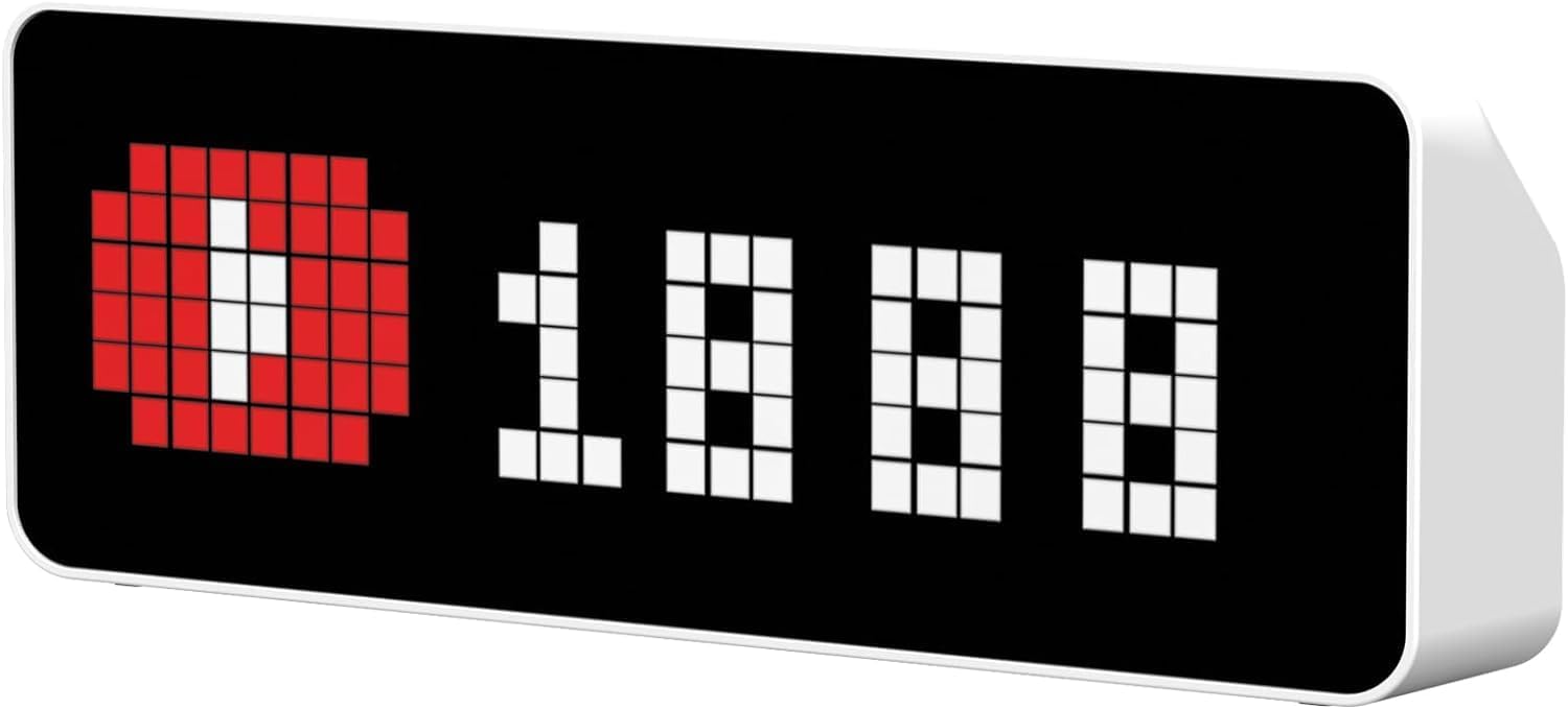 RELOJ DIGITAL ULANZI TC001 SMART PIXEL CLOCK BLANCO - 1