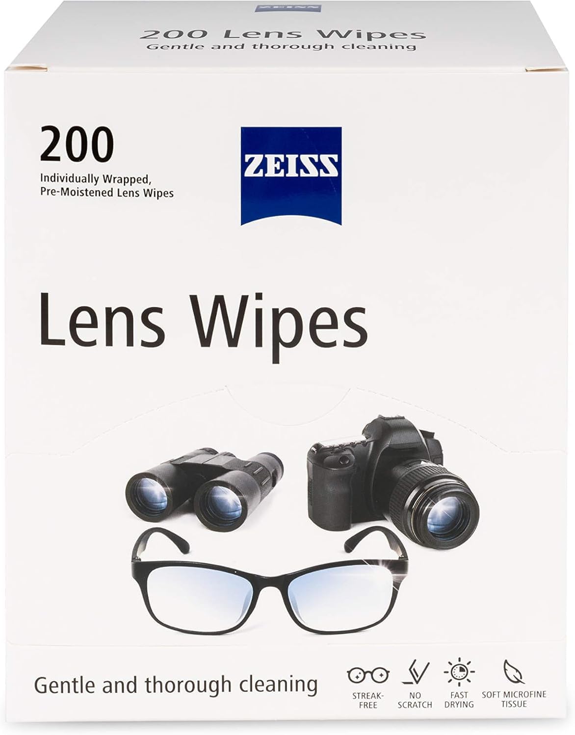 TOALLITAS LIMPIADORAS PARA LENTES ZEISS PRE-MOISTENED 200 UNIDADES - 1